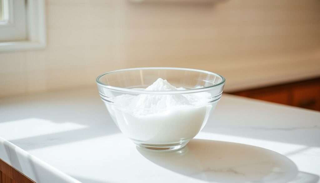A gleaming glass bowl filled with baking soda, sitting atop a clean, polished kitchen counter. Soft, natural lighting illuminates the scene, casting gentle shadows and highlights that accentuate the simple, yet effective, process of using baking soda to neutralize odors in a deep fryer. The counter is uncluttered, allowing the viewer to focus on the task at hand, with a sense of calm and efficiency. The overall composition conveys a sense of cleanliness, organization, and the practical application of a common household ingredient to solve a specific problem. A gleaming glass bowl filled with baking soda, sitting atop a clean, polished kitchen counter. Soft, natural lighting illuminates the scene, casting gentle shadows and highlights that accentuate the simple, yet effective, process of using baking soda to neutralize odors in a deep fryer. The counter is uncluttered, allowing the viewer to focus on the task at hand, with a sense of calm and efficiency. The overall composition conveys a sense of cleanliness, organization, and the practical application of a common household ingredient to solve a specific problem.