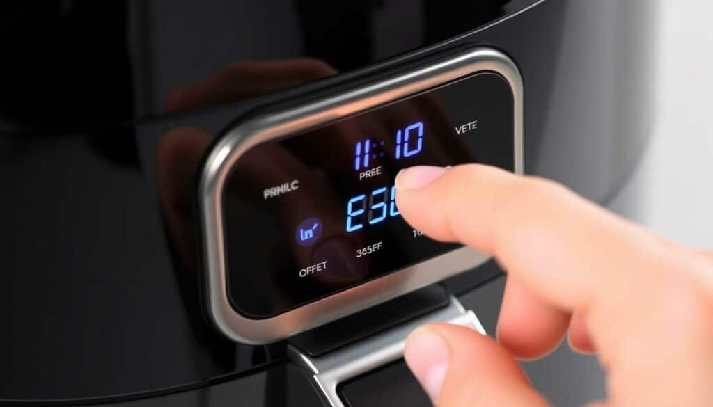 Airfryer wird auf 180 Grad vorgeheizt Airfryer wird auf 180 Grad vorgeheizt