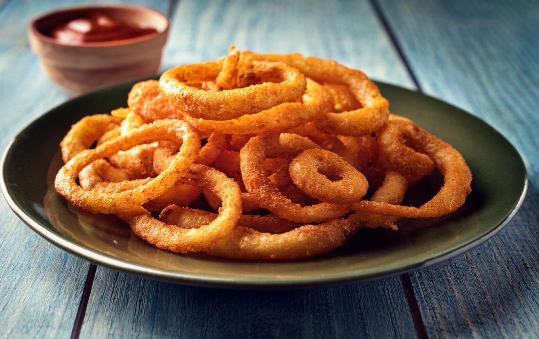 Curley Frites mit Ketchup