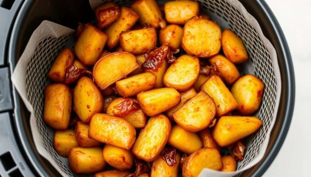 Fertige knusprige Bratkartoffeln im Airfryer Fertige knusprige Bratkartoffeln im Airfryer