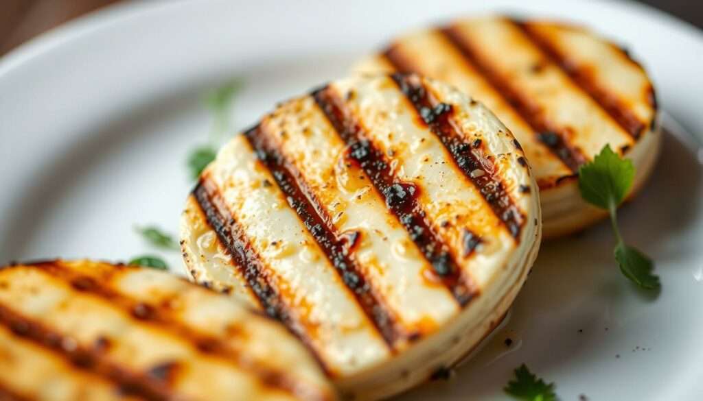 Gegrillter Halloumi mit Grillstreifen aus der Tefal EasyFry Precision Gegrillter Halloumi mit Grillstreifen aus der Tefal EasyFry Precision