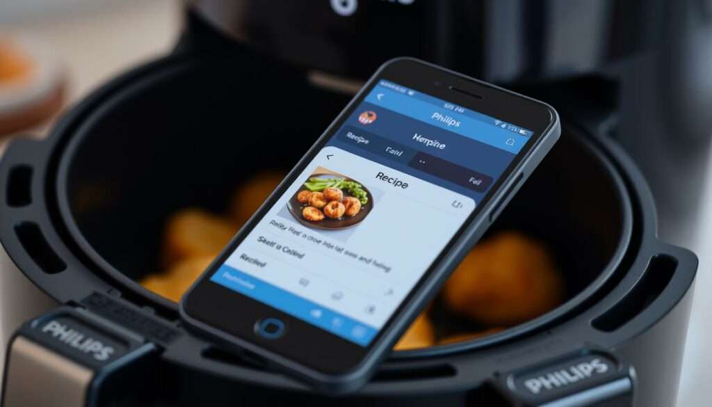 HomeID-App des Philips Airfryer Combi 7000 mit Rezeptauswahl HomeID-App des Philips Airfryer Combi 7000 mit Rezeptauswahl