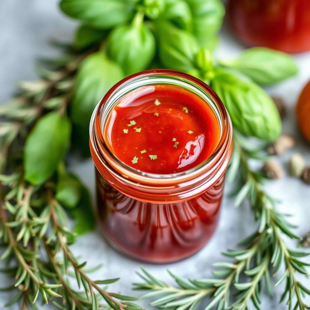 Kräuter-Ketchup mit mediterranen Kräutern Kräuter-Ketchup mit mediterranen Kräutern