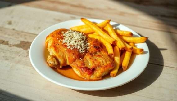 Parmesanhähnchen Pommes