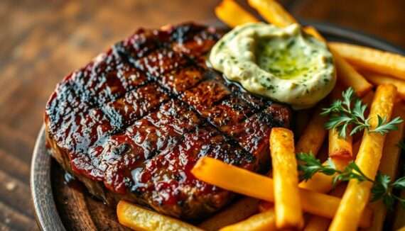 Steak mit Pommes