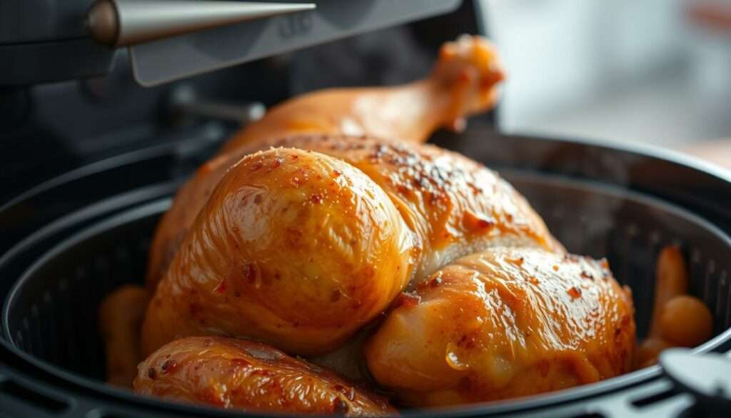 Zubereitung eines ganzen Hähnchens im Philips Airfryer XXL HD9860/90 Zubereitung eines ganzen Hähnchens im Philips Airfryer XXL HD9860/90