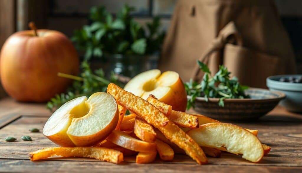 Zubereitung von Apfel Pommes