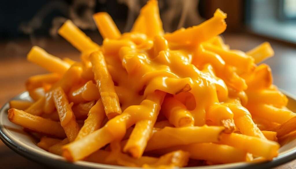 Zubereitung von Käse Pommes