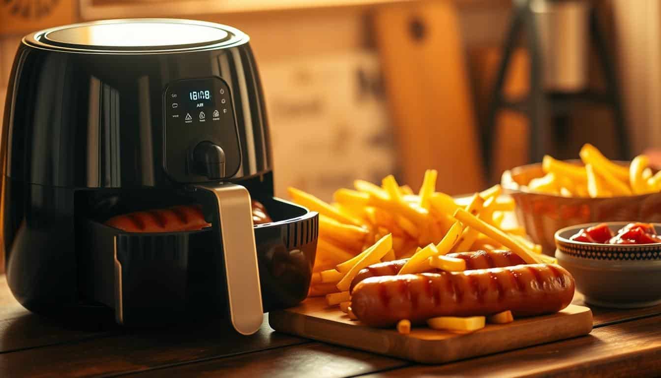 kann man bratwurst und pommes zusammen in der heißluftfritteuse machen?